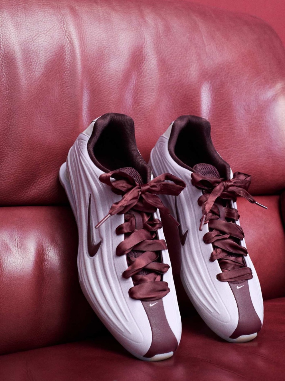 Nike Shox Z in Burgundy and White